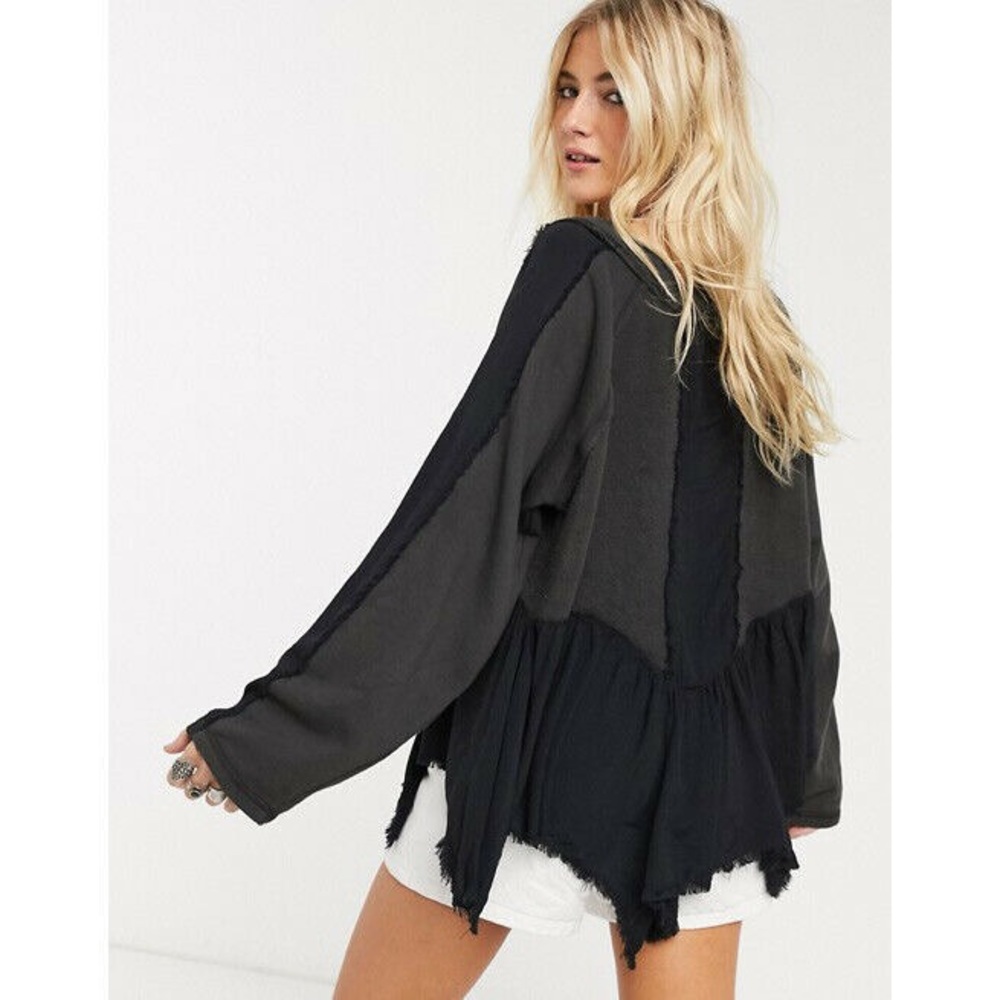Free People Raw Edge Pullover